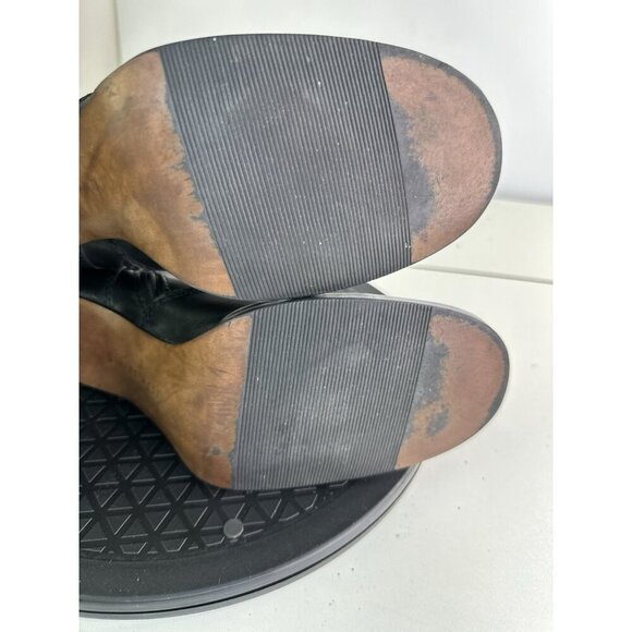 Vtg Nine West Genuine Leather Heeled Square Toe Boots 90s Y2K Sz 9 M - Picture 9 of 10